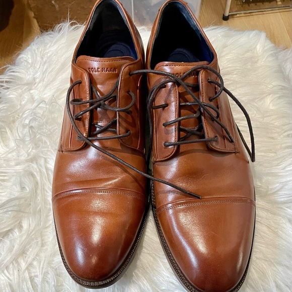 Cole Haan size 12 men’s dress shoe (worn 4 times) Tan - Picture 3 of 6